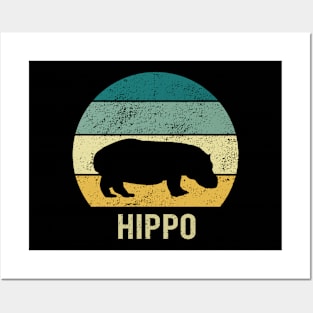 Hippo At Sunset A Gift For Hippo Lovers Posters and Art